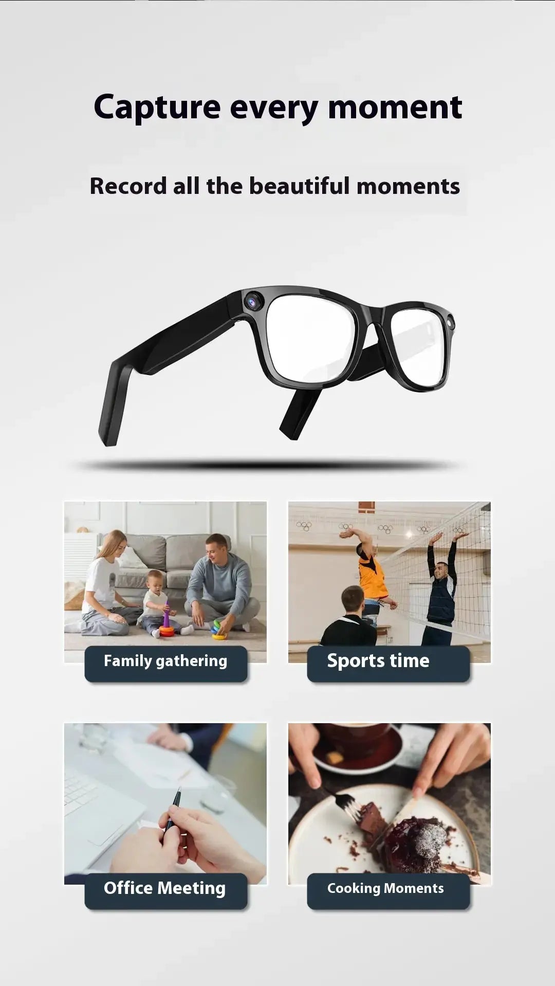 AI Camera Smart Glasses VYLASA